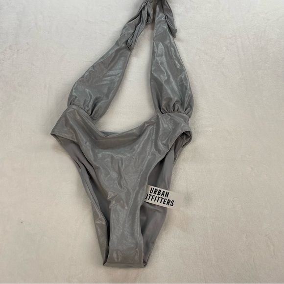 Out From Under Marina Metallic One-Piece Swimsuit • Silver | NWT | Size Small - Picture 4 of 6